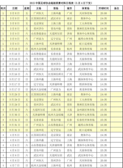 中国足球队赛程时间表